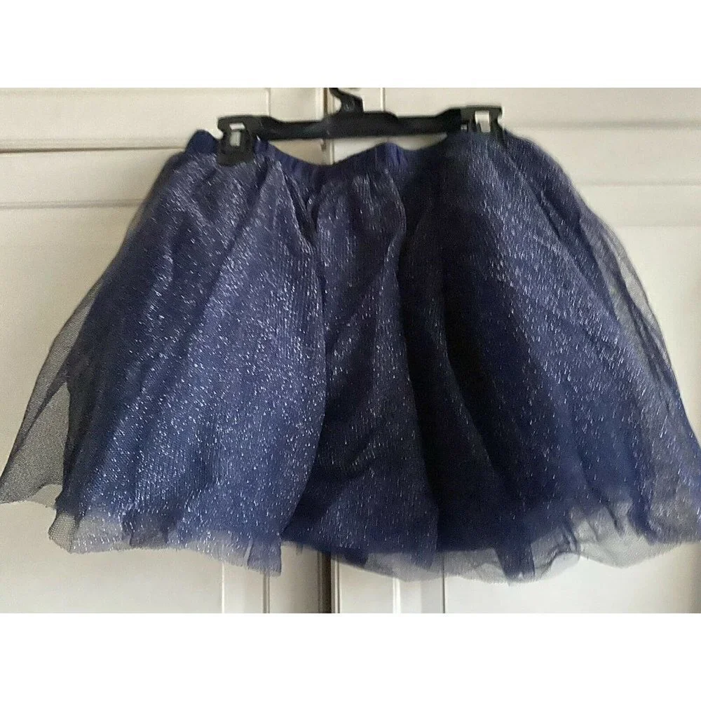 Gymboree NWOT Navy Blue Shimmery Tulle Tutu‎ Sz 10